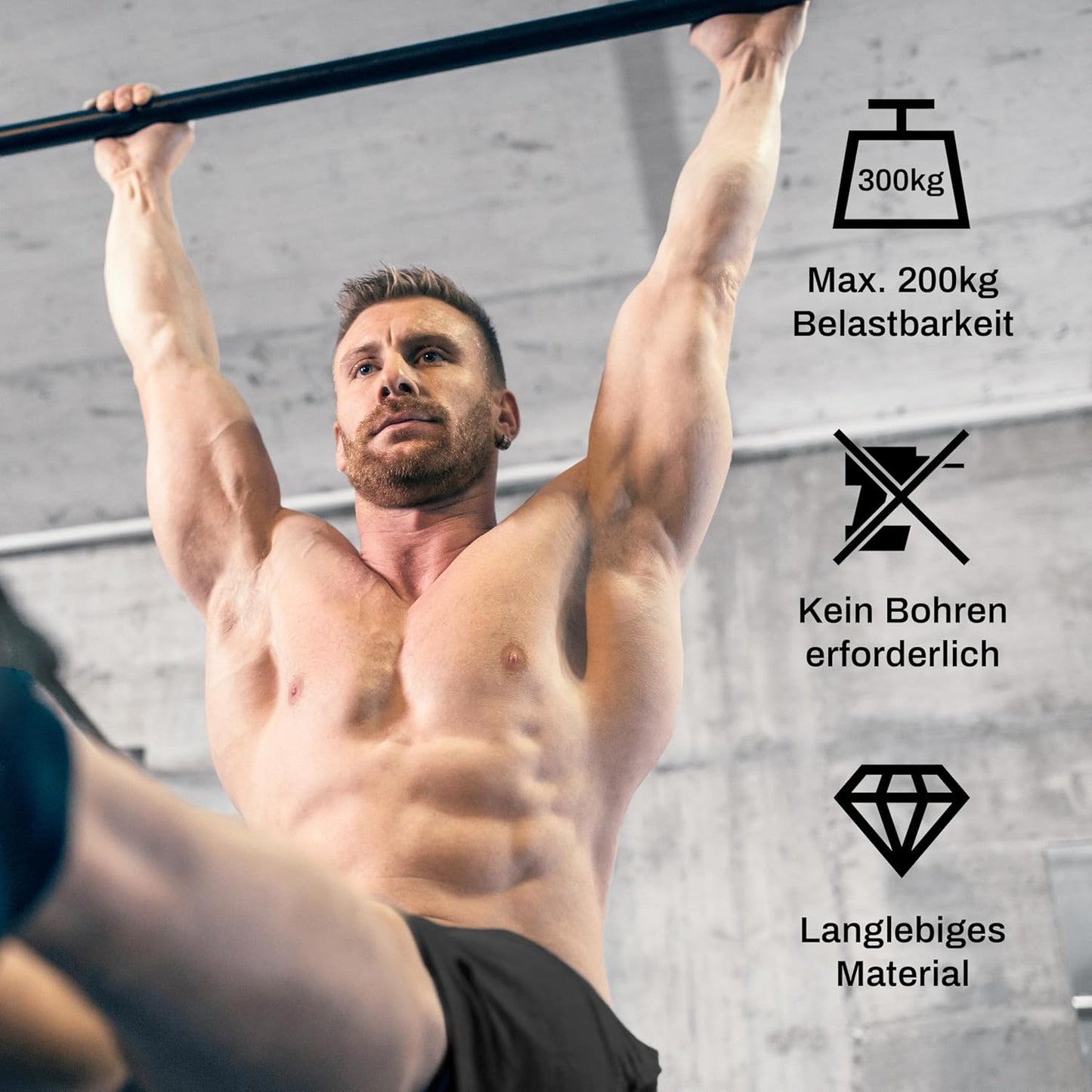 Klimmzugstange für Türrahmen bis 300kg