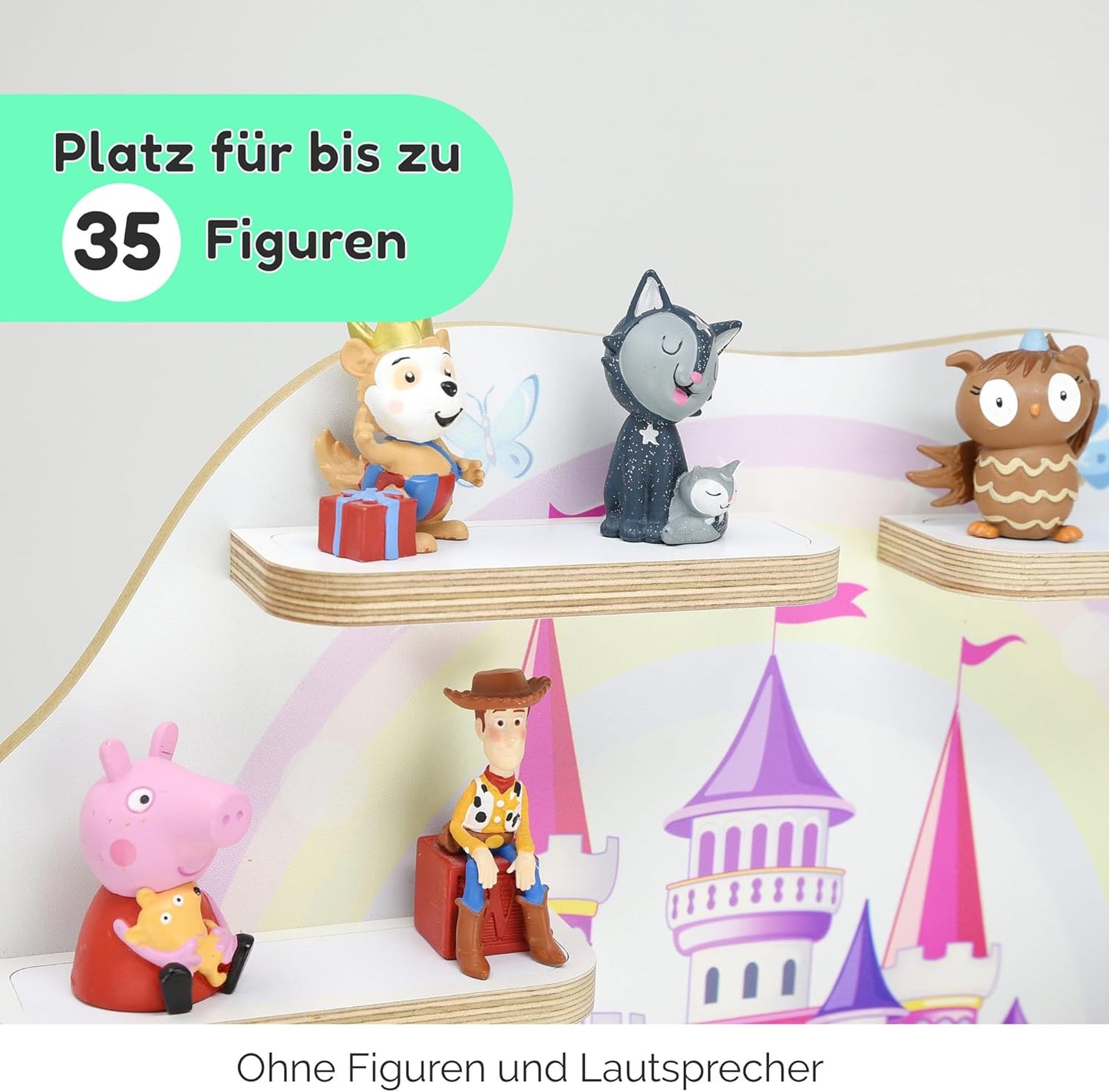 Tonie Regal für 35 Tonies, Märchenschloss, Kompakt Märchenschloss
