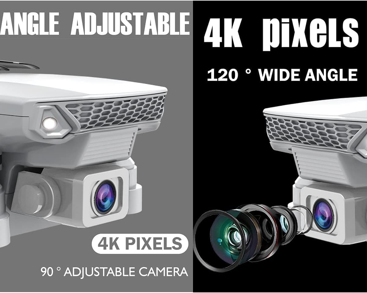 Faltbare 4K Drohne mit Kamera für Anfänger, Weiß