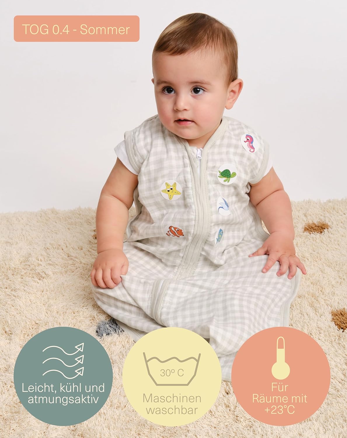 Babysommerschlafsack, 6-18 Monate, Mercury 6-18 Monate