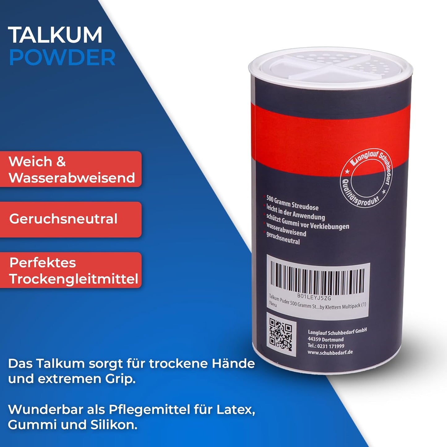Talkum Puder Streudosen, 4x 500g, 4
