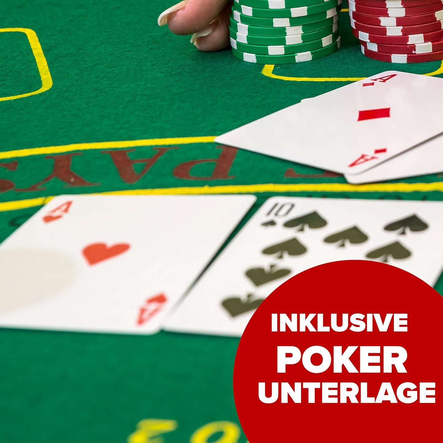Pokerkoffer Set mit Chips & Matte