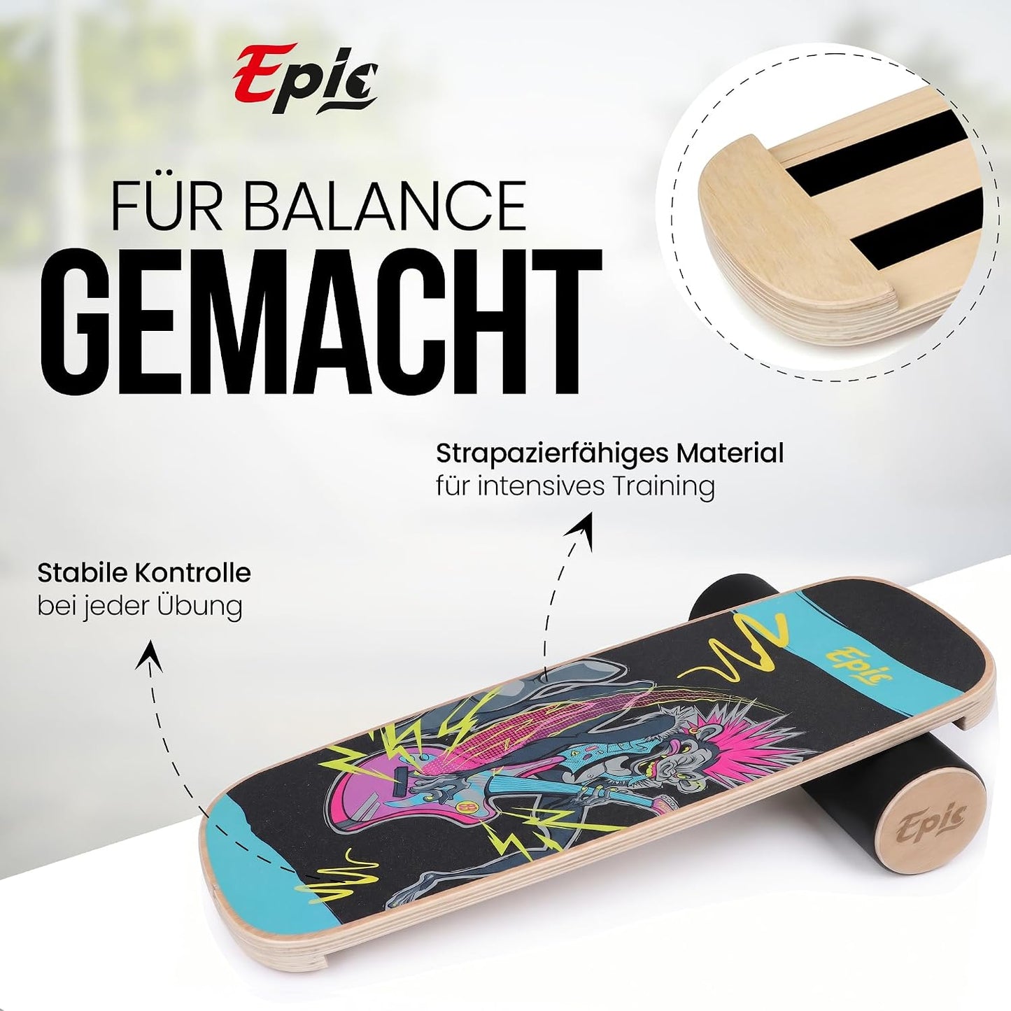 Balance-Board mit Rolle, Punk Monkey