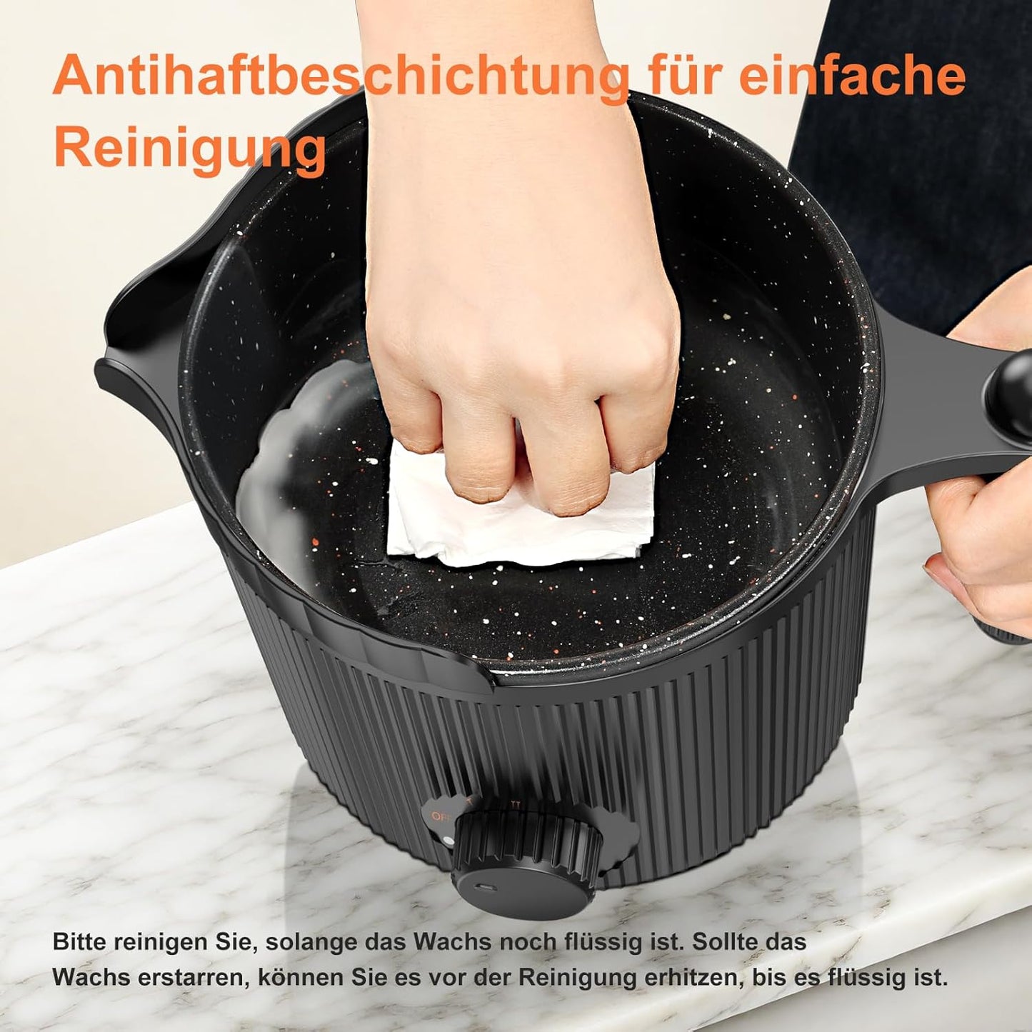 Kerzenwachs Schmelztopf mit Zubehör, Satz
