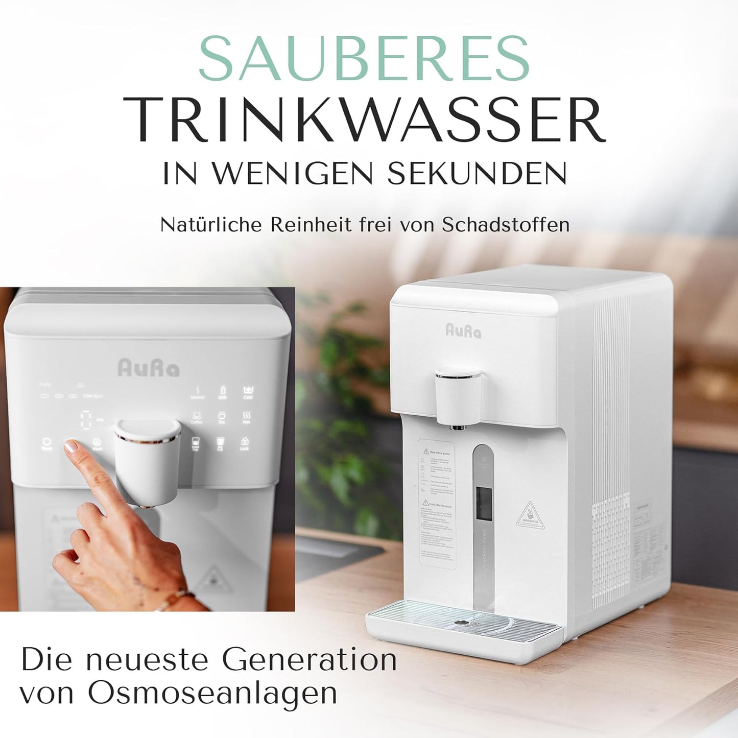 Osmose-Wasserfilter ohne Tank für Zuhause, System: Mit Festwasseranschluss Weiss