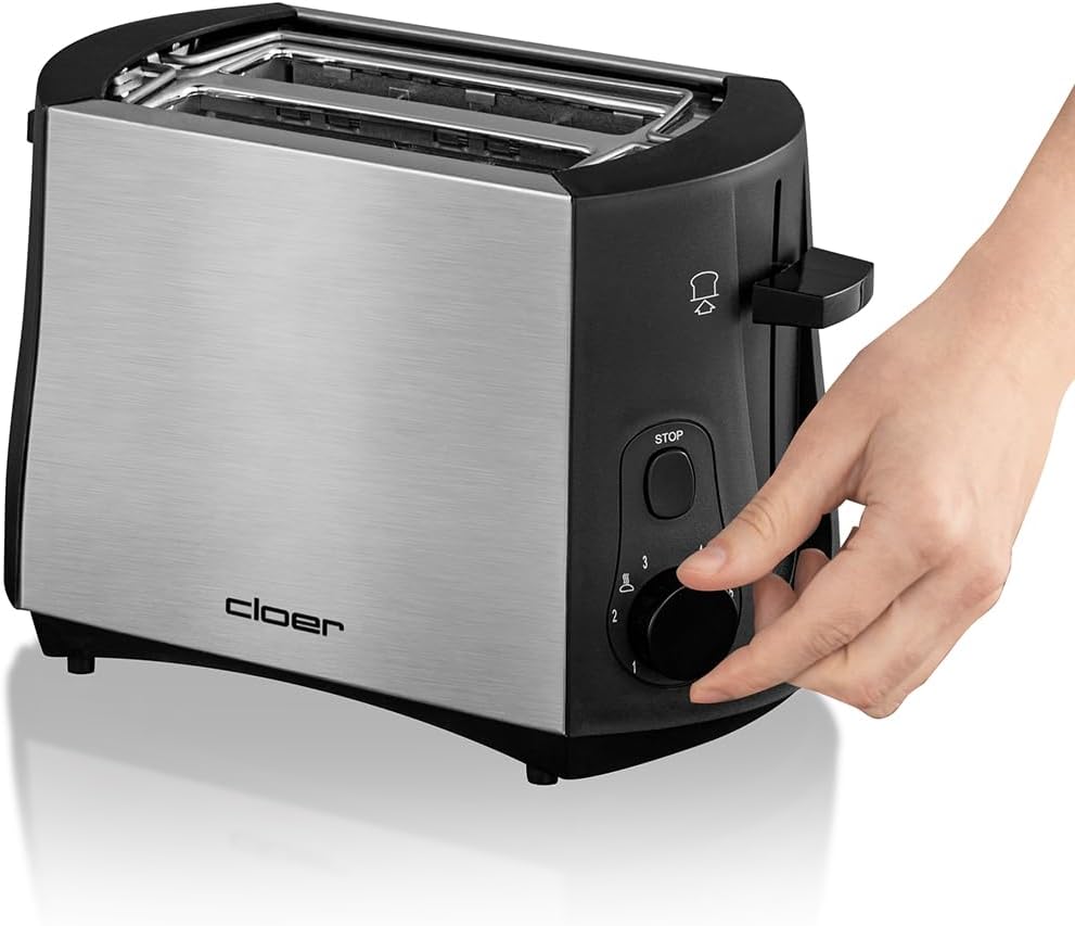 Toaster 3419, Edelstahlgehäuse 2 Scheiben Single