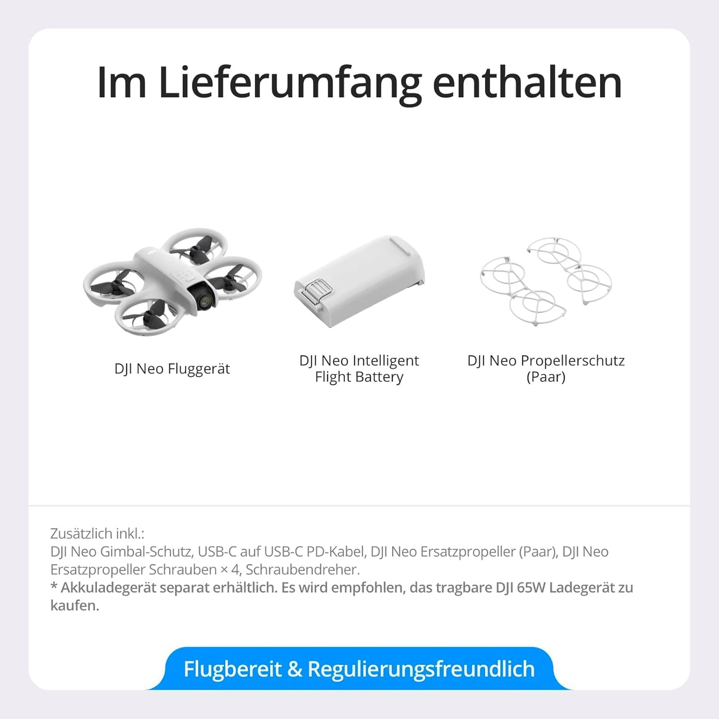 Mini Drohne mit 4K UHD Kamera, DJI Neo (Controllerfrei)