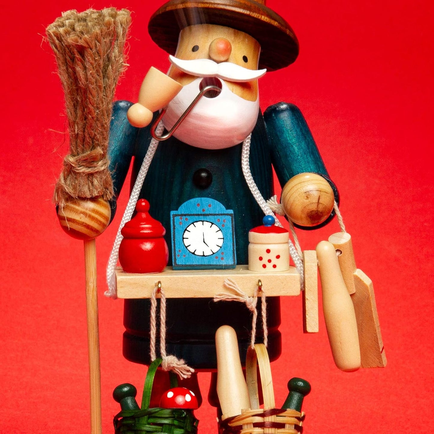 Räuchermännchen Hausierer, Höhe ca. 19.5 cm|A29 Blau - Hausierer