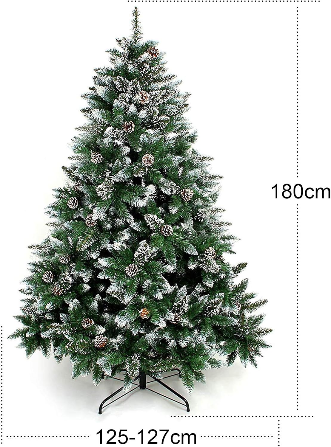 Künstlicher Weihnachtsbaum mit Kiefernzapfen, 180cm