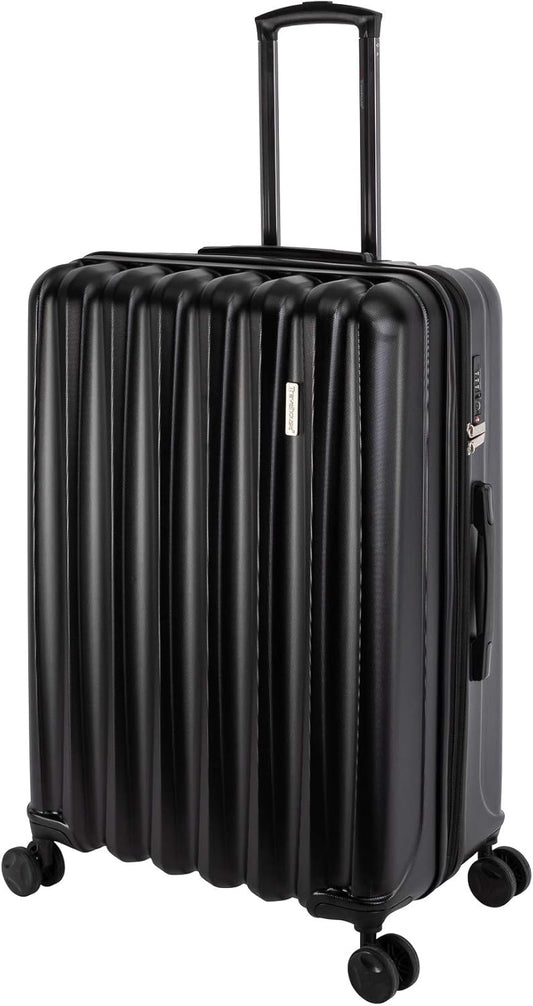 Erweiterbarer Hartschalen-Trolley Porto, Schwarz / Grosser Koffer