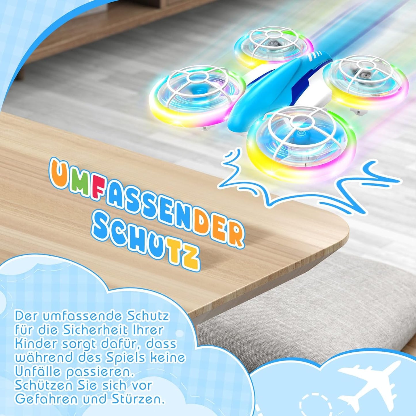 Kinder-Quadrocopter mit LED
