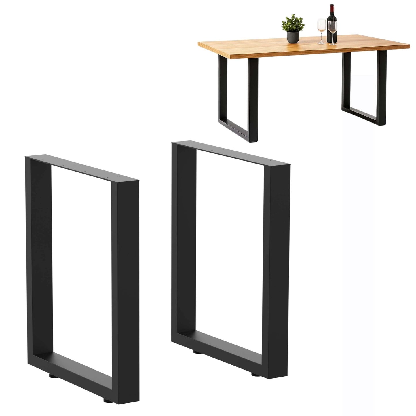 2er-Set Tischbeine, 72 x 62 cm