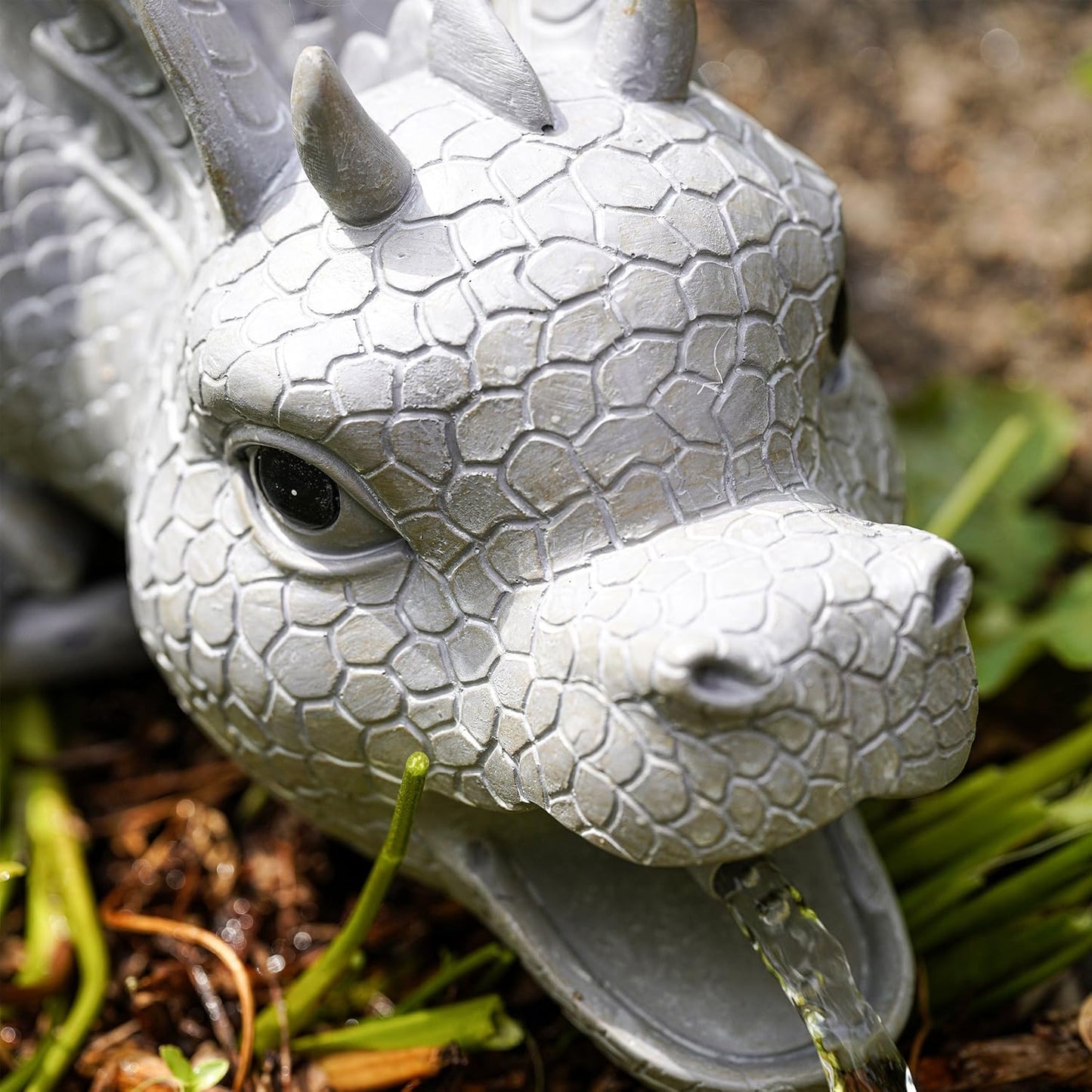 Solar-Wasserspeier Set Drache Grisu (Höhe 20 cm)