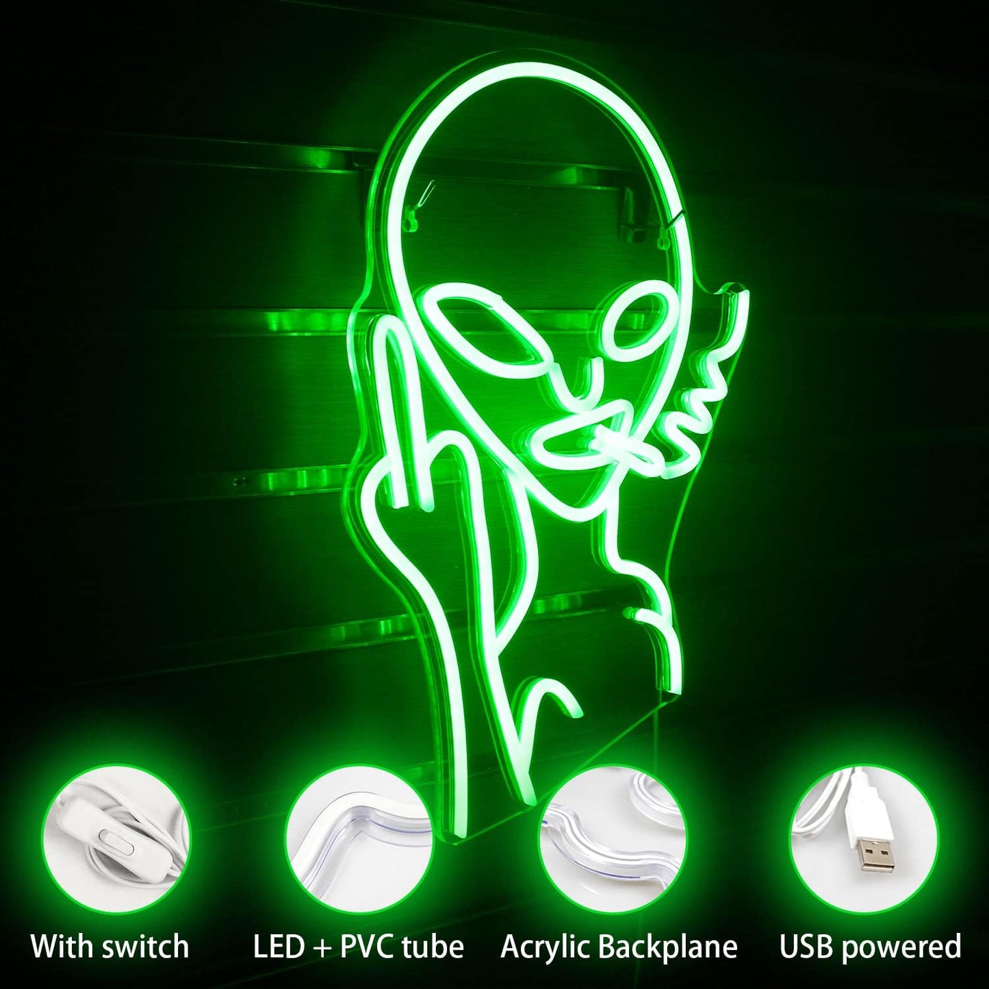 Neonlicht Green Alien, Green Alien