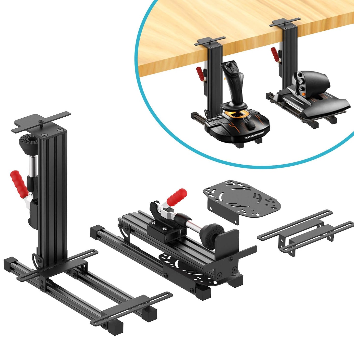 Tischhalterung-Set für Joystick und Hotas Systeme