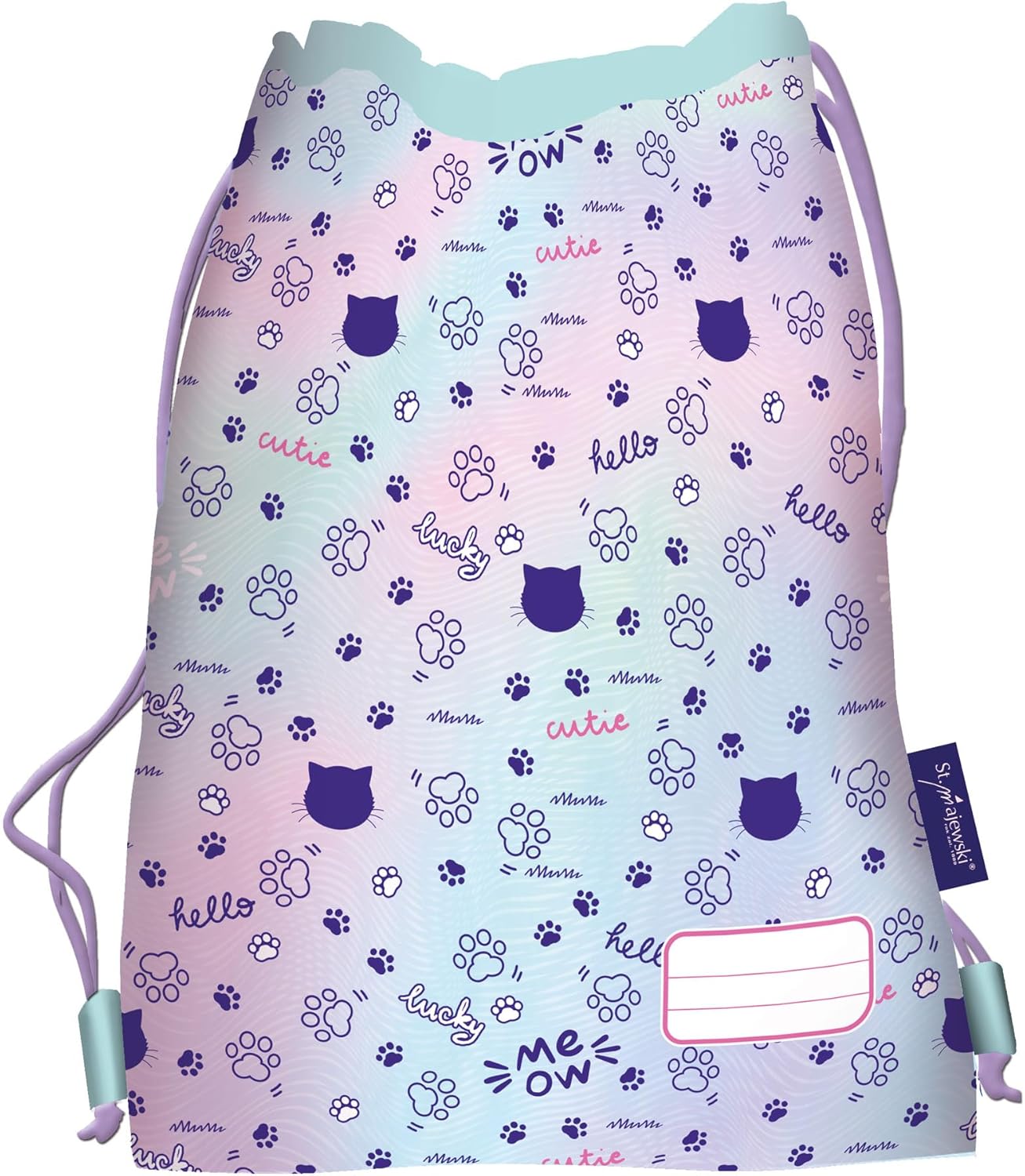 4-teiliges Schulranzen-Set Katze Motiv, 4er-set