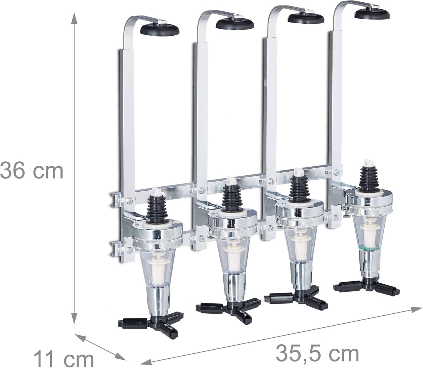Wand-Flaschenhalter für 4 Getränkeflaschen