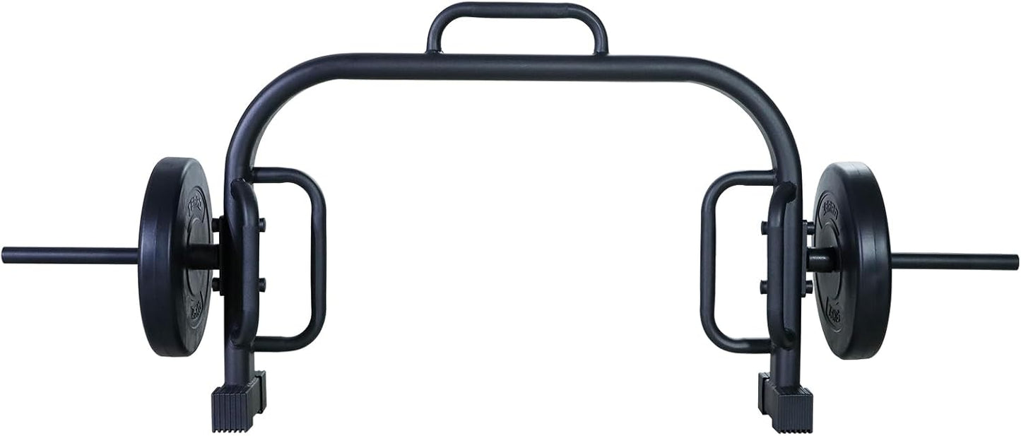 Hex Bar Trap für Kniebeugen und Kreuzheben, Schwarz Offene, mit 2x7.5kg Hantelscheiben