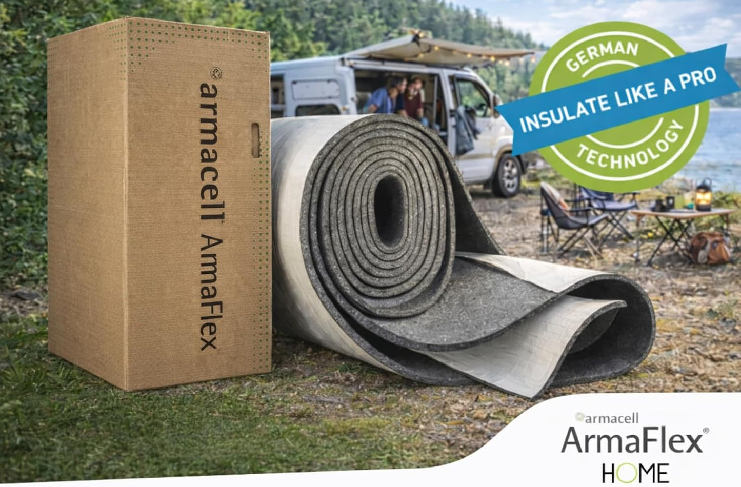 Selbstklebende Isoliermatte, Schwarz 6mm - 15qm