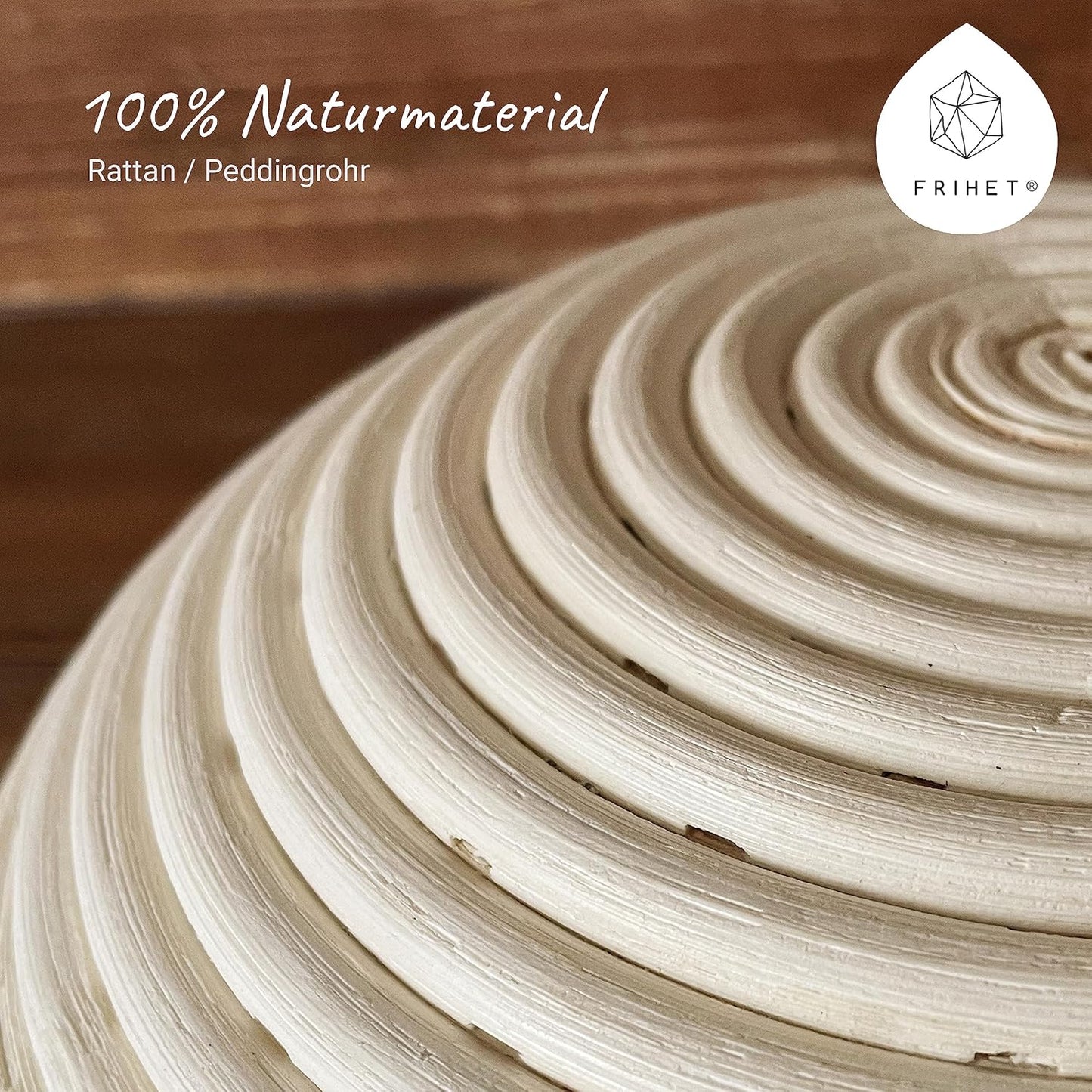 Gärkorb aus Rattan, rund 16cm (0.5kg)