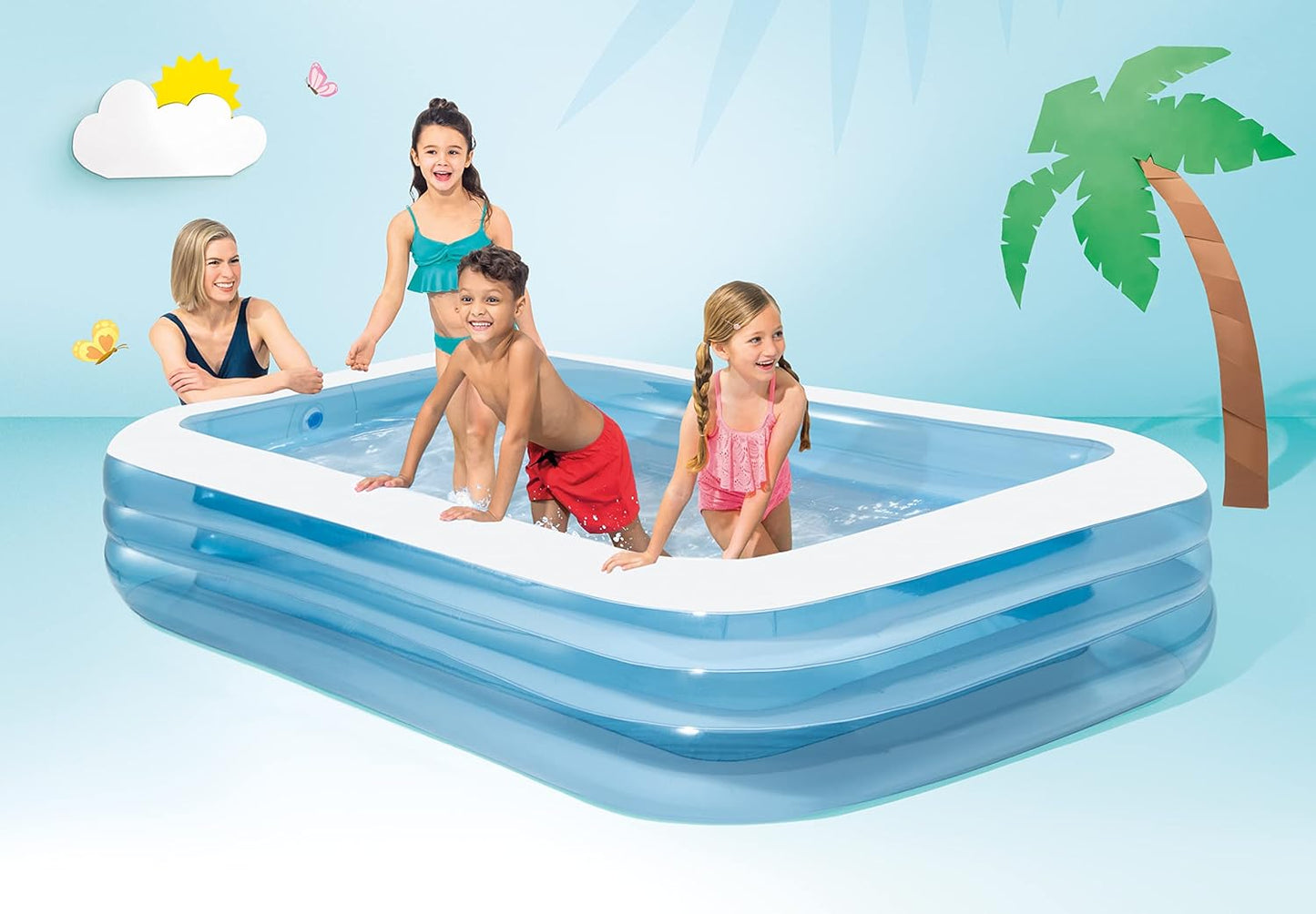 Family Pool, Blau 305 x 183 x 56 cm