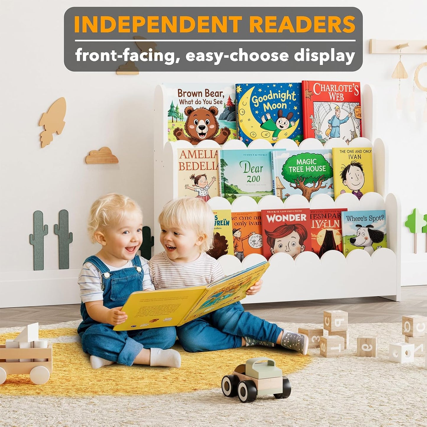 3-stöckiges Bücherregal, Weiss 3 Tier, 78.15 CM 1