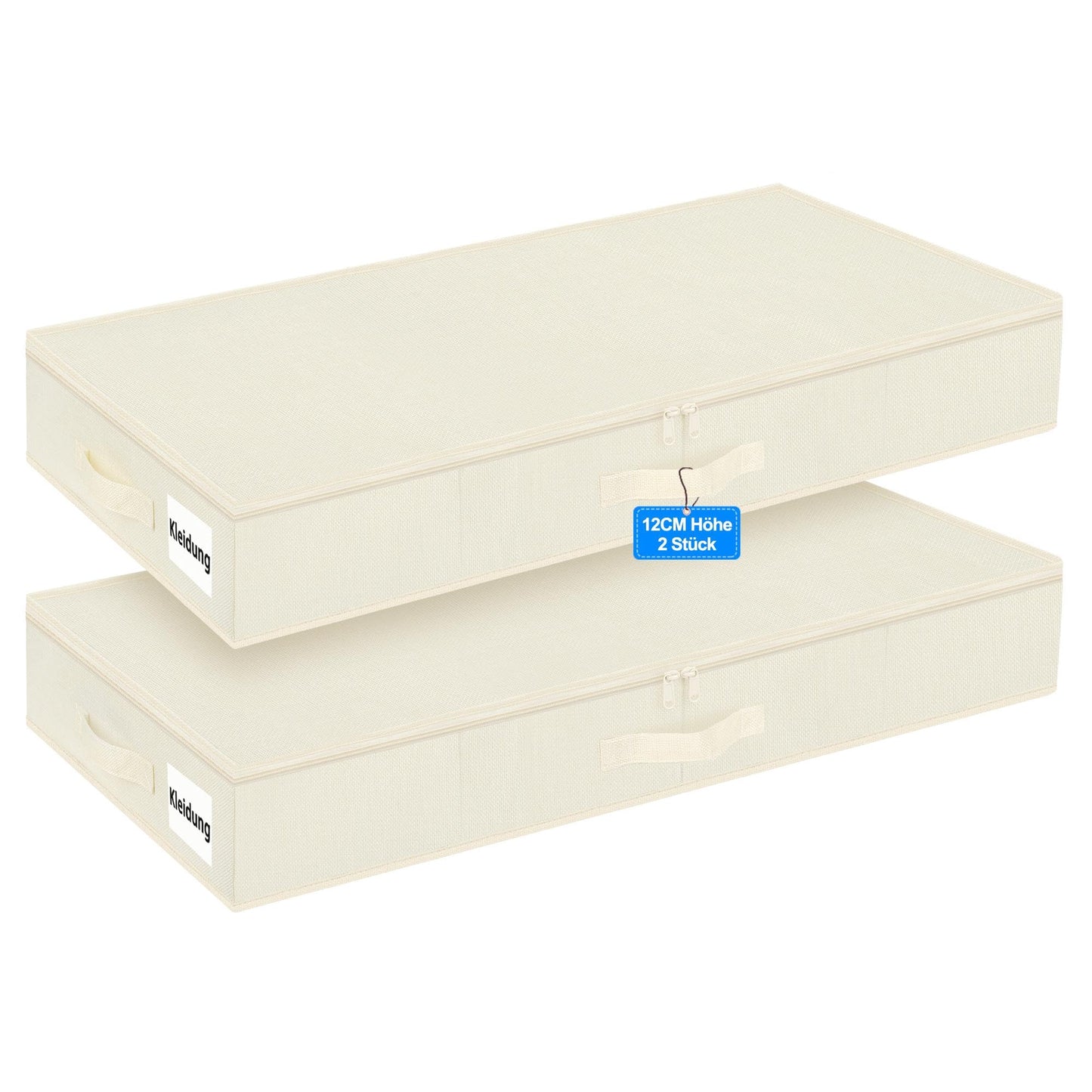 Unterbett Aufbewahrungsboxen-Set, Beige
