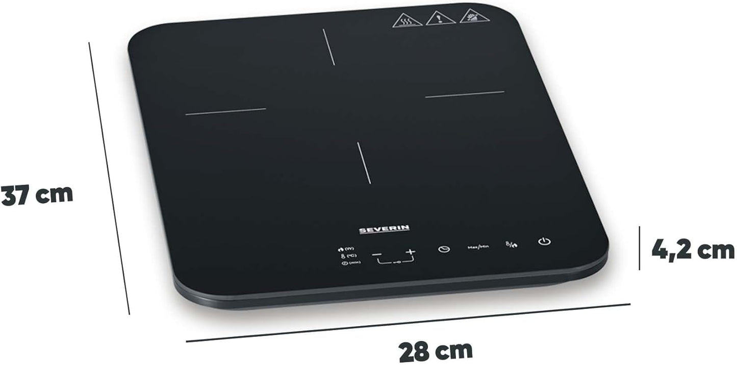 Induktionskochplatte KP 1032 mit Touch-Display, kratzfest, matte Oberfläche