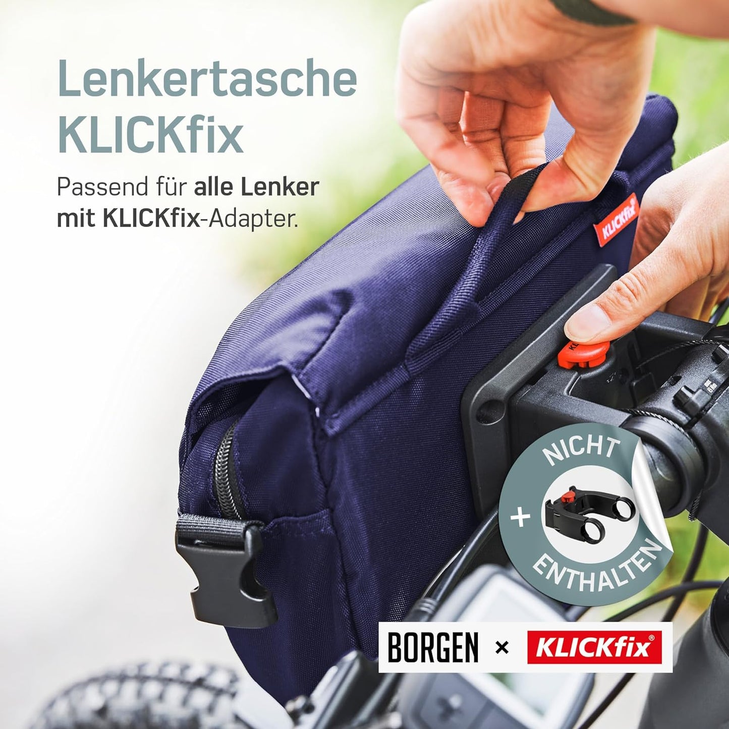Lenkertasche KLICKfix, Ohne Adapter, Blau