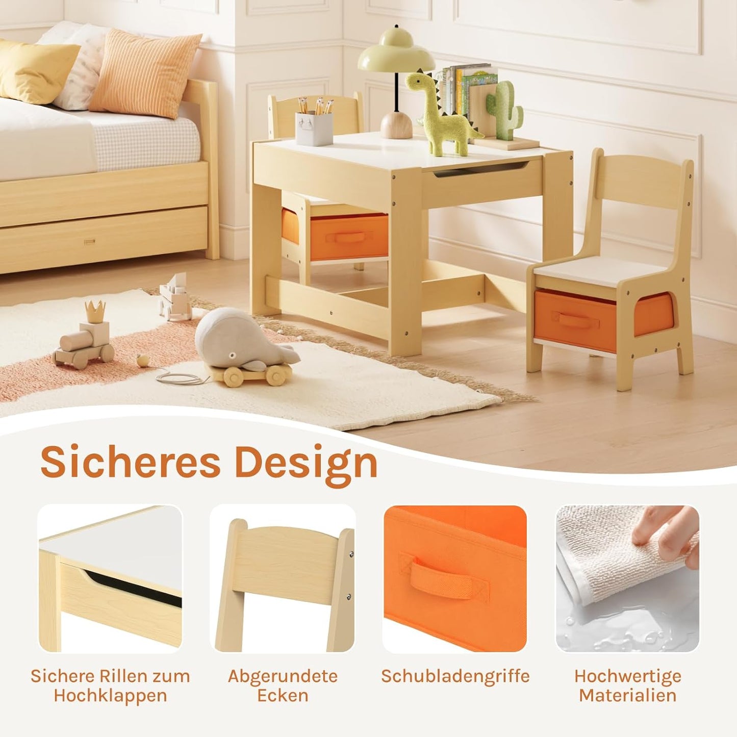 3-teilige Kindersitzgruppe mit Stauraum