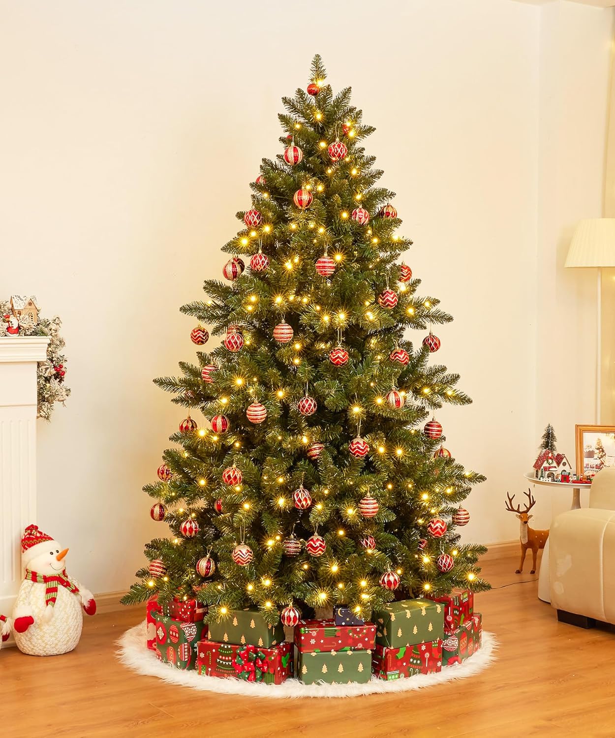 Künstlicher Weihnachtsbaum mit 240 LEDs, 180cm