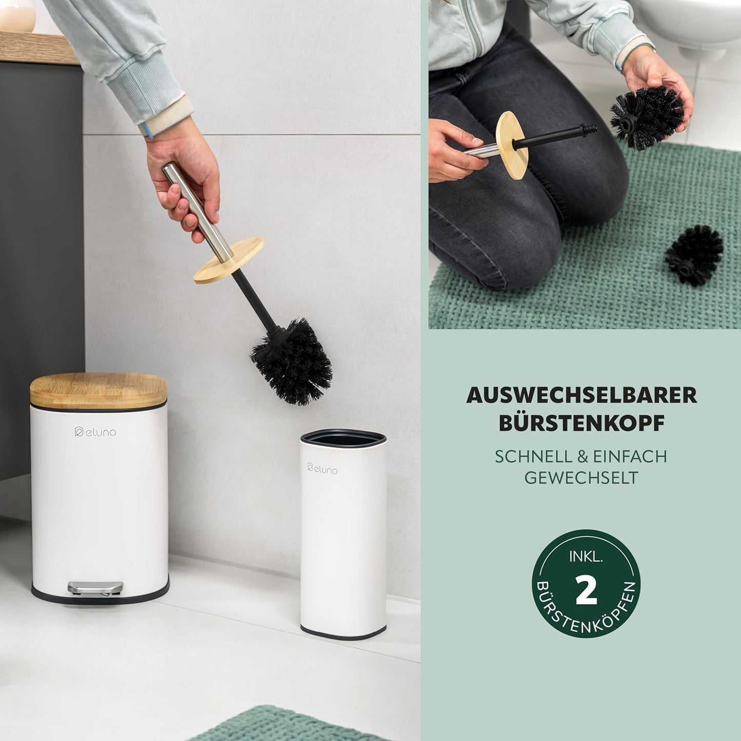 2-teiliges Badezimmer-Set Framura, Weiss