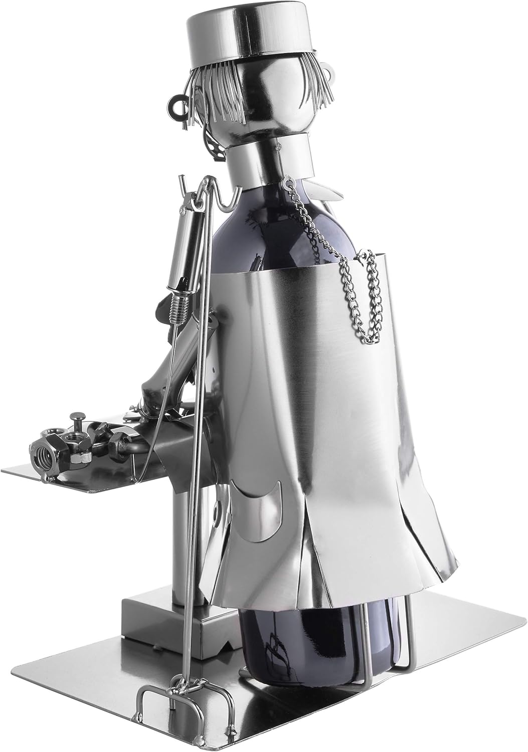 Weinflaschenhalter Chirurg - Metall Skulptur inklusive Geschenkkarte
