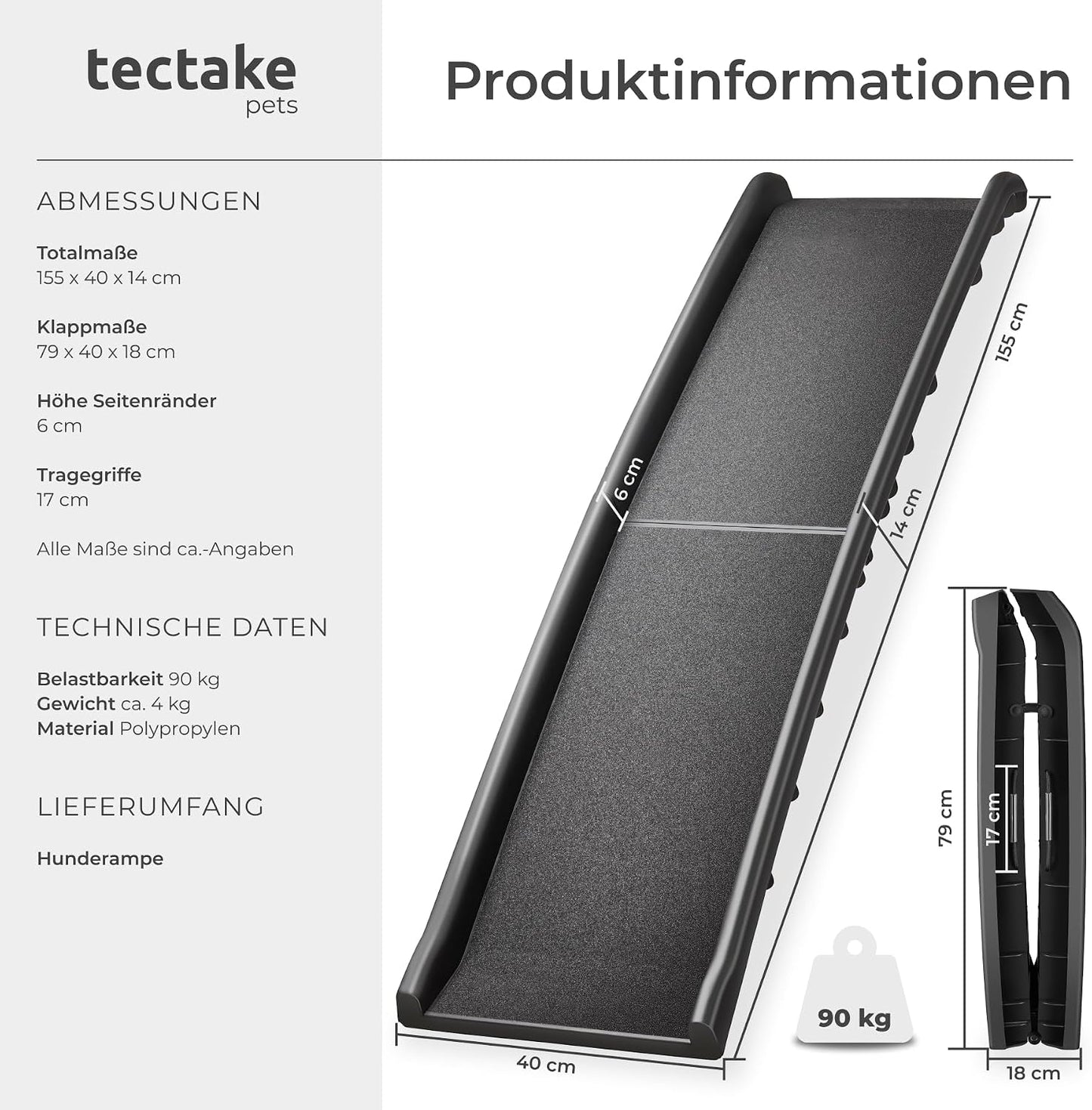 Klappbare Hunderampe