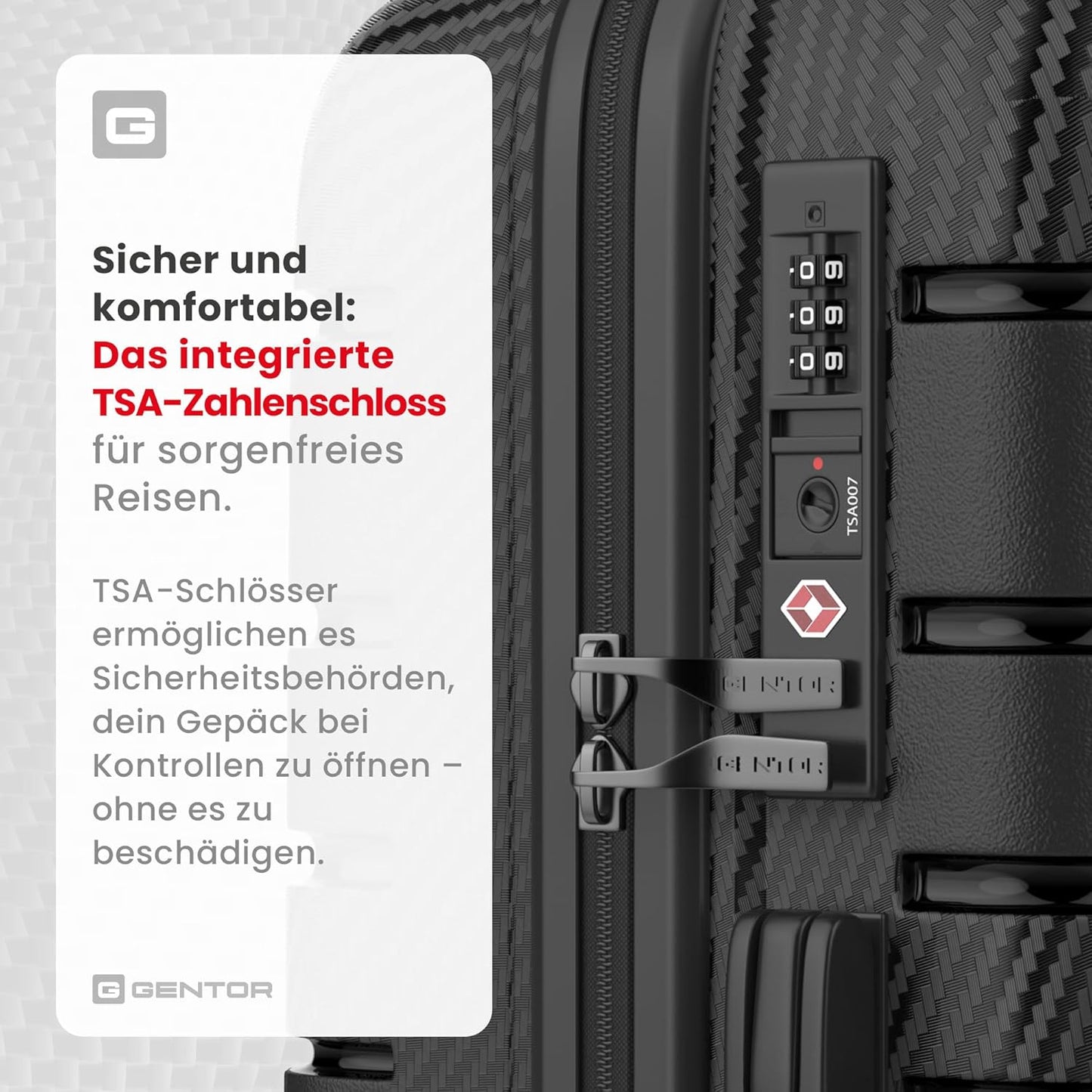 Leichter Hartschalenkoffer, L Schwarz
