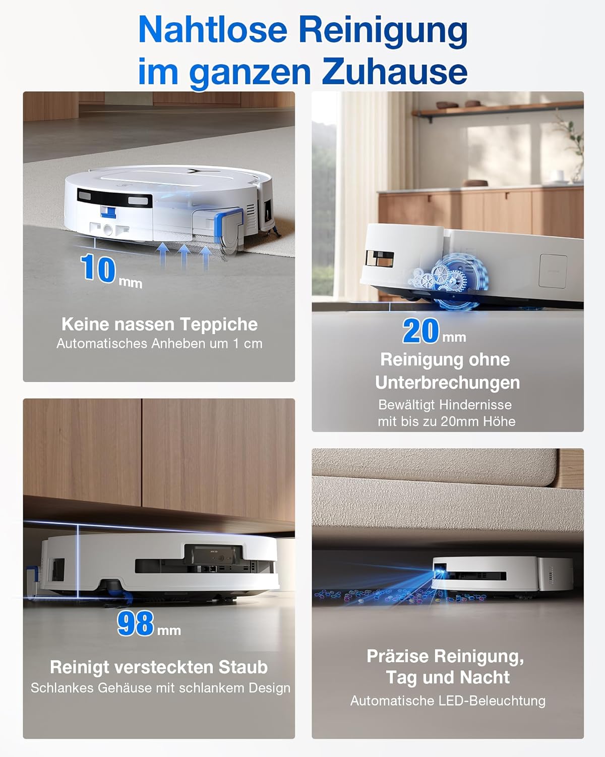 DEEBOT T80 Omni Saug- und Wischroboter mit Selbstreinigung, Weiß