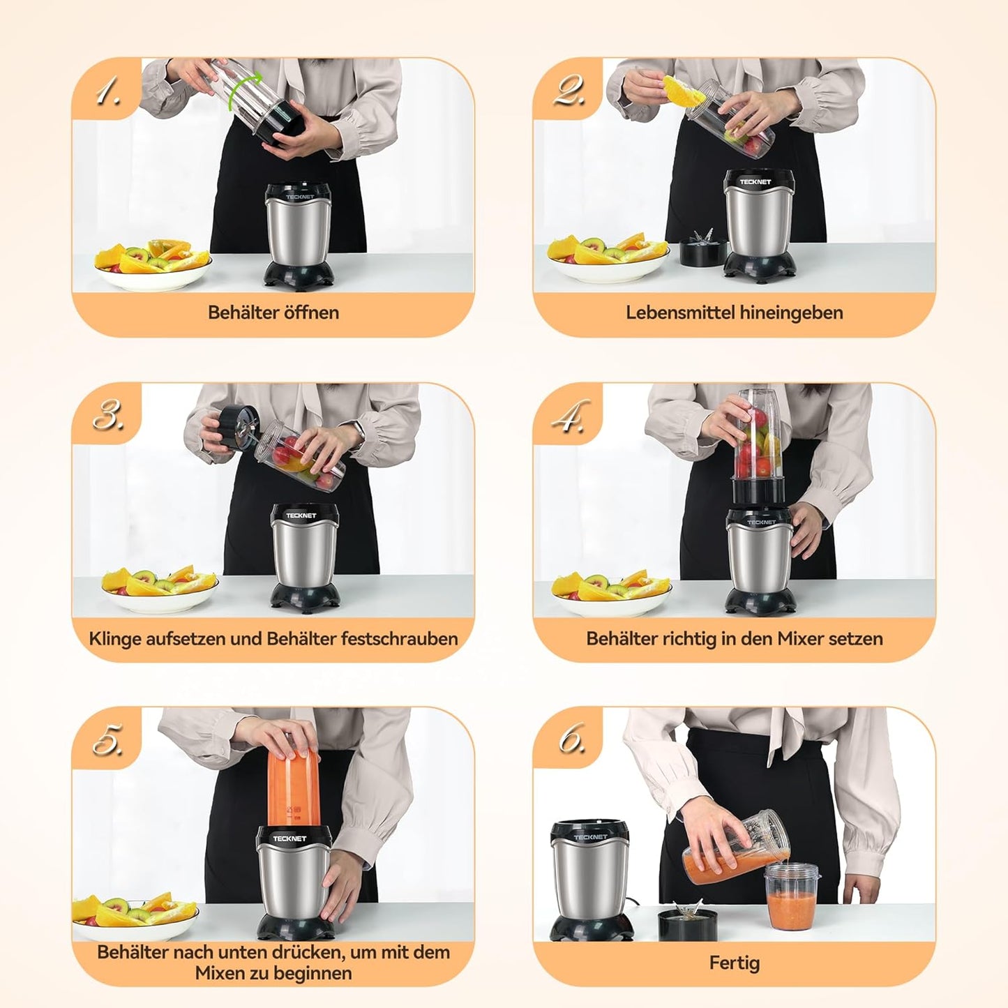 Mini-Standmixer, Grey