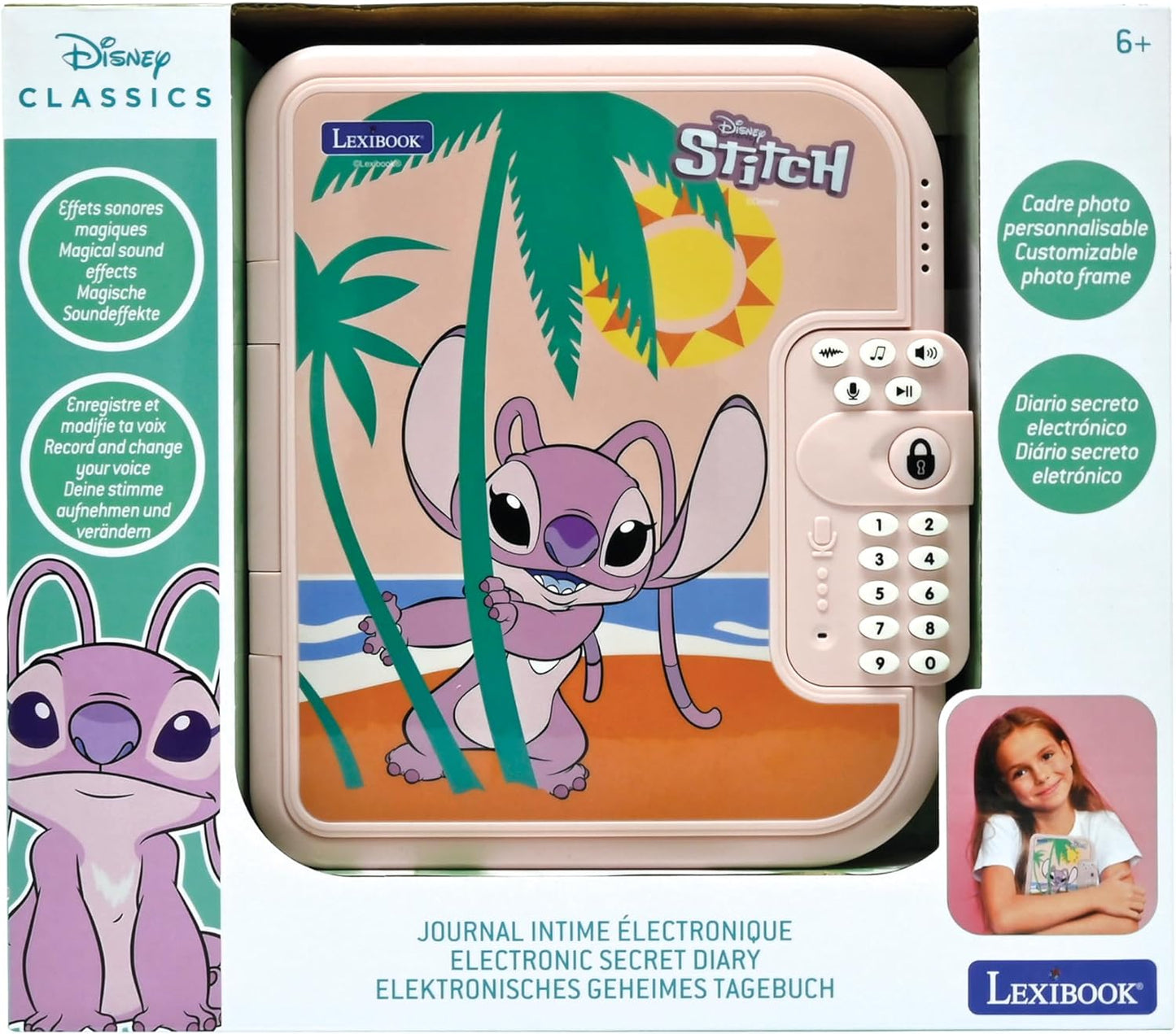 Elektronisches Tagebuch mit Stift und Notizbuch, Angel - Disney Stitch