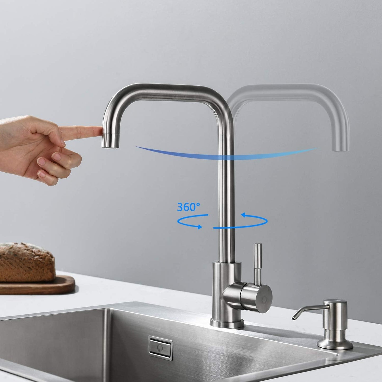 Küchenarmatur F0208S, Hochdruck-gebürstet
