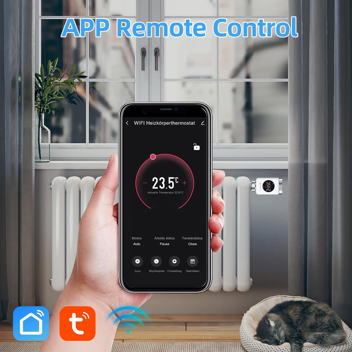 Smart Home Heizkörperthermostat Set, 3 X Heizkörper Thermostat WIFI