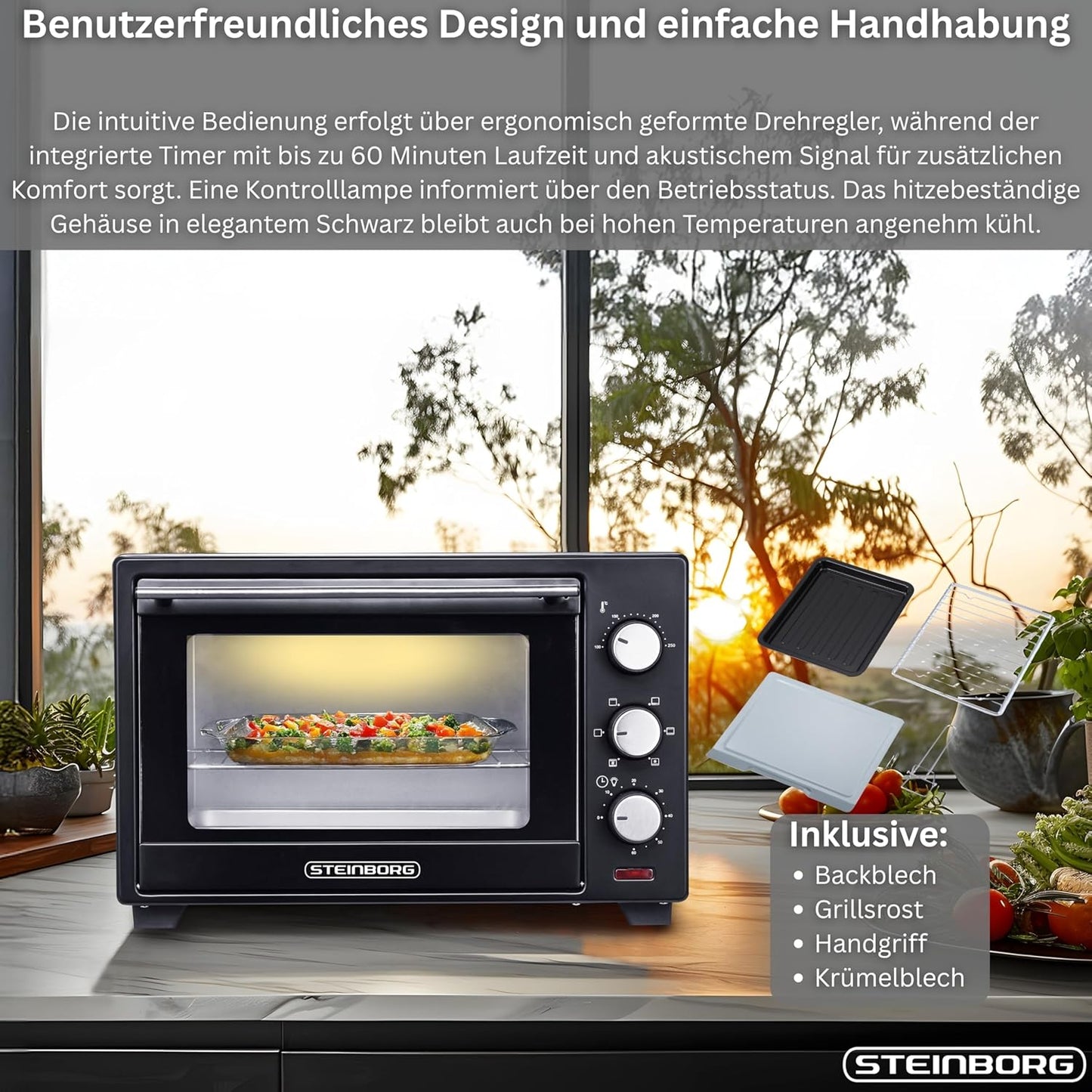 Mini Backofen mit Umluft