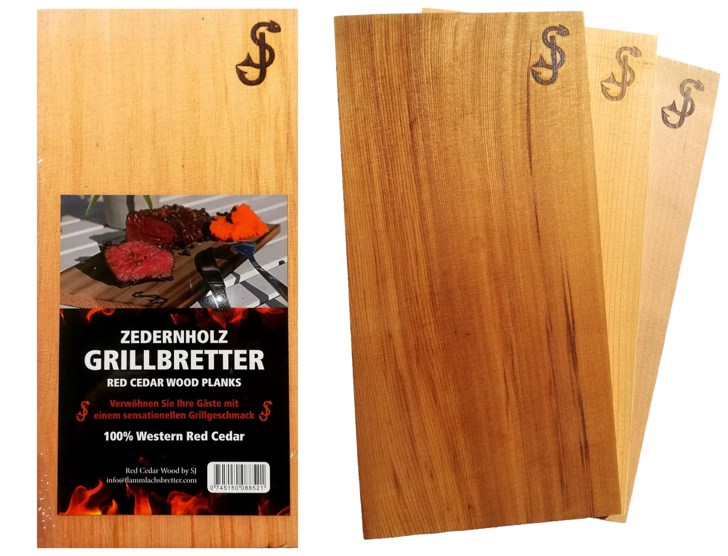 Räucherbretter Set aus Zedernholz