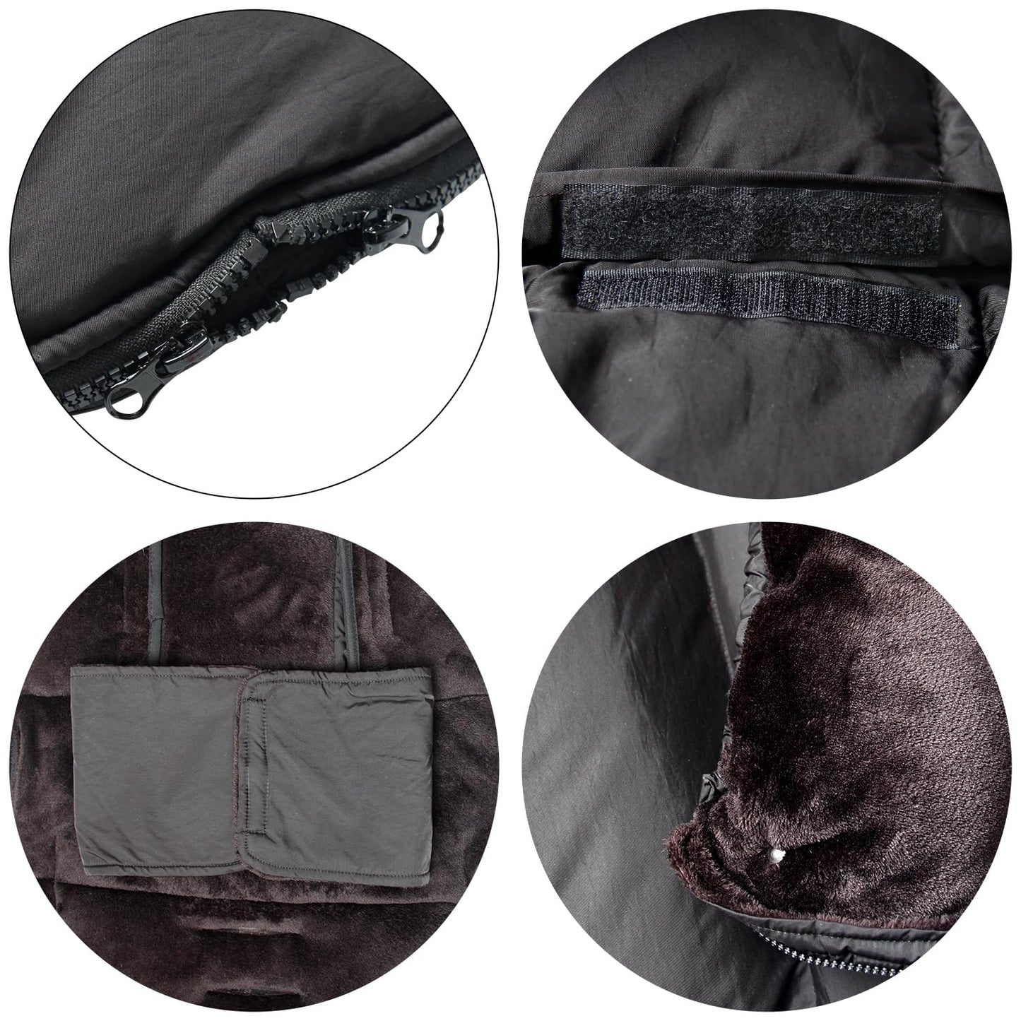 Universal Fusssack für Kinderwagen und Buggy, Schwarz