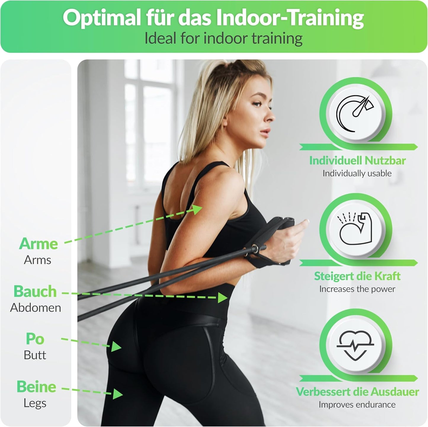 Premium Türanker für Indoor & Outdoor Training, Schwarz