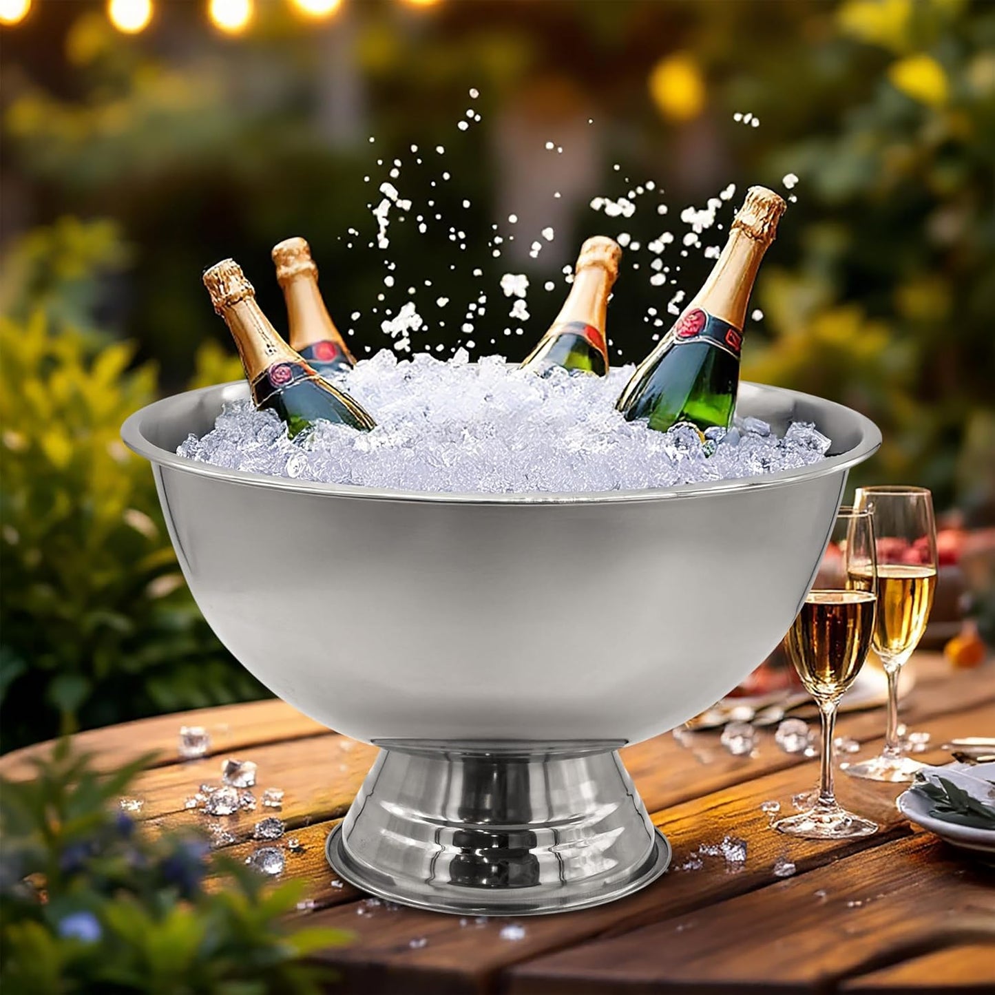 Edelstahl Champagnerschale