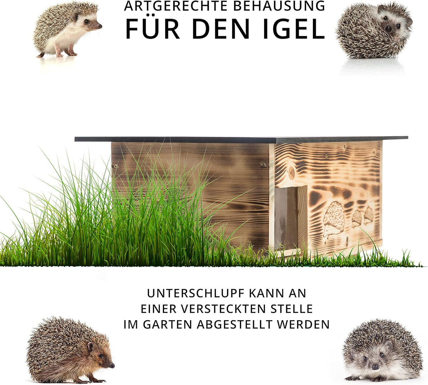 XXXL Igelhaus mit Labyrintheingang und Rattenklappe, Gebrannt