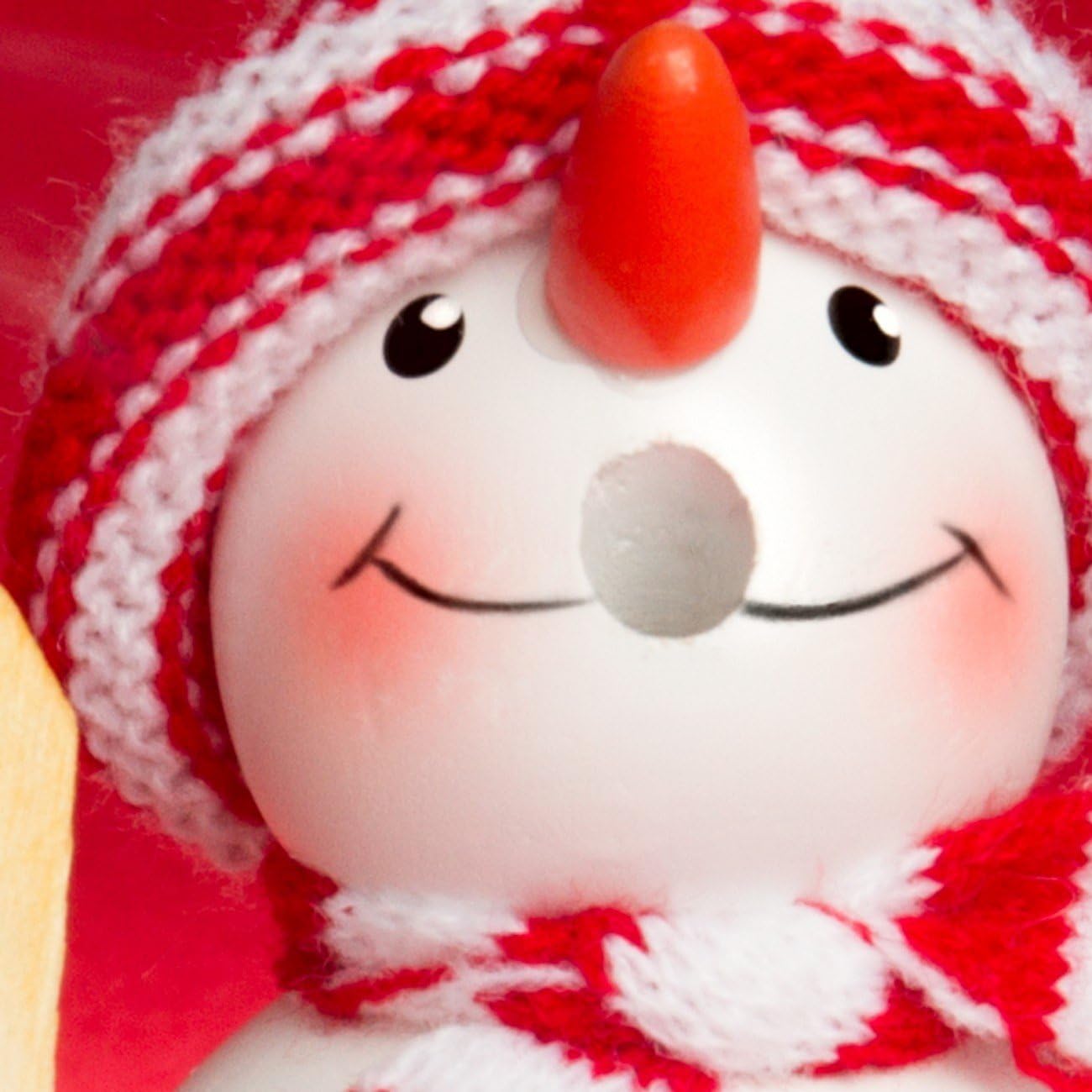 Räucherfigur Schneemann mit Skiern (12,5 cm), Höhe ca. 12.5 cm D01 Weiss - Schneemann mit Skiern in der Hand