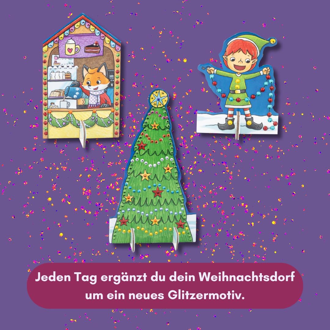 Diamond Painting Adventskalender Glitzerndes Weihnachtsdorf