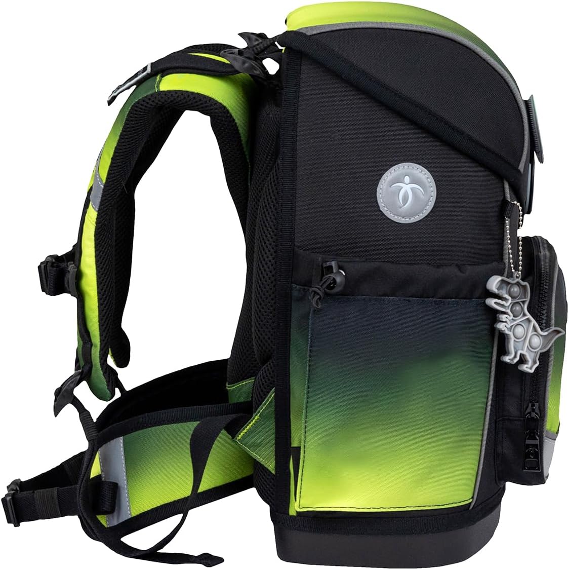 5-teiliges ergonomisches Schulranzen-Set, Black Green 2
