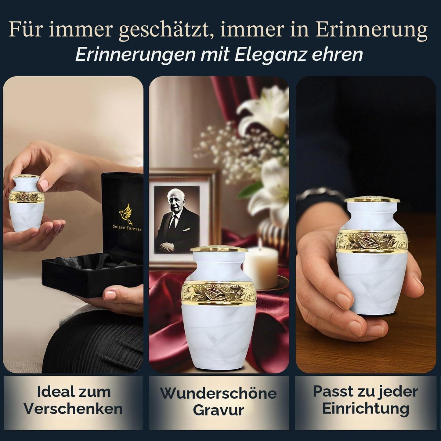 Mini-Urne, Keepsake Weiss